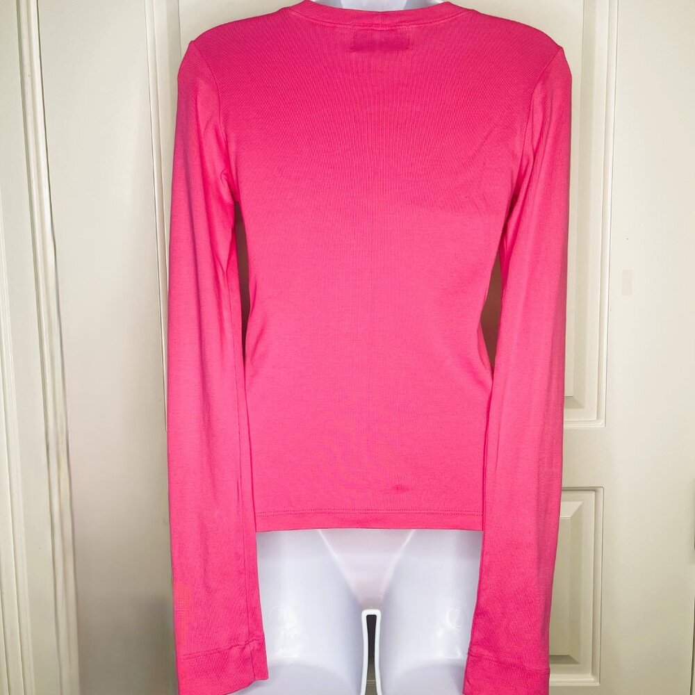 Juicy Couture Pink “Spare Me” Long Sleeve Graphic Tee Size M Y2K - Picture 3 of 4
